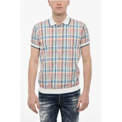 Dsquared2 Checked Shirt With Knitted Details In Multi