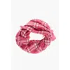 Dsquared2 Checked Silk Foulard With Tassels In Pink