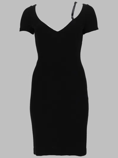 Dsquared2 Dsquared Chic Midi Dress In Luxurious Viscose Blend In Black
