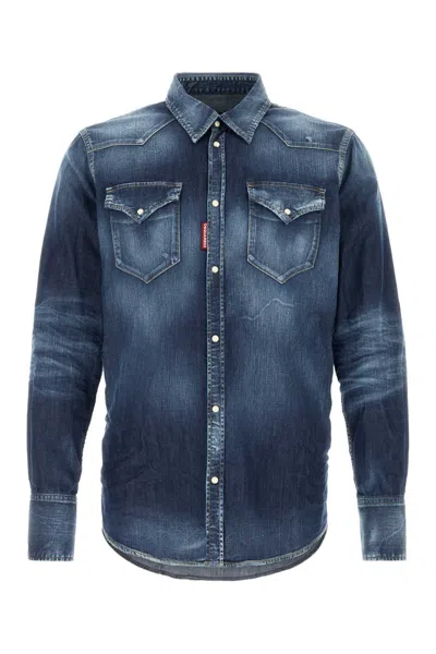 Dsquared2 Dsquared Classic Western Shirt In Blue
