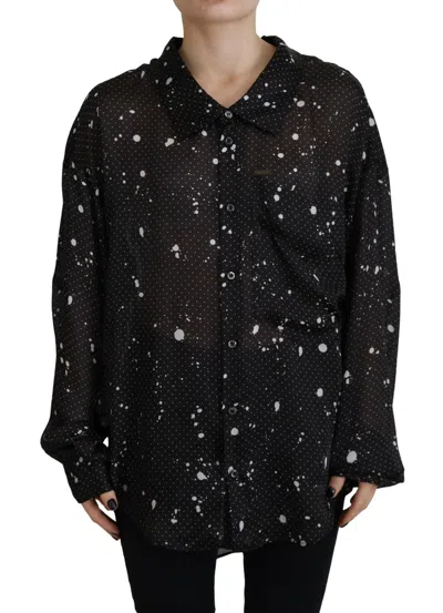 Pre-owned Dsquared2 Dsquared² Collared Button Down Blouse Women's Top () In Black
