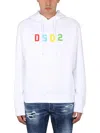 Dsquared2 Dsquared Cool Fit Sweatshirt With Drawstring Hood In White