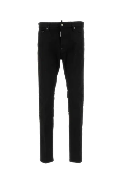 DSQUARED2 DSQUARED BLACK STRETCH DENIM COOL GUY JEANS