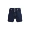 Dsquared2 Bro Buttoned Denim Shorts In Blue