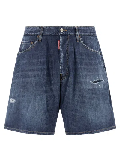 Dsquared2 Dsquared² Cotton Bermuda Men's Shorts In Blue