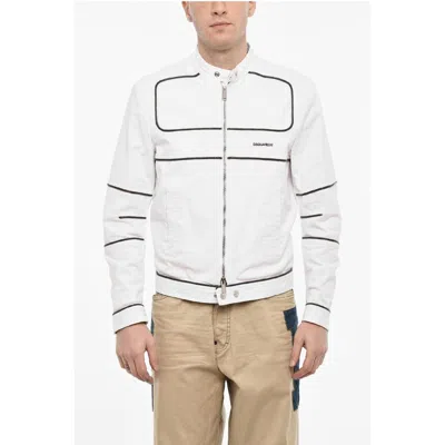 Dsquared2 Dsquared² Cotton Biker Jacket With Vegan Leather Men's Details