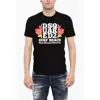 Dsquared2 Cotton Crew-neck T-shirt With Frontal Maxi Print