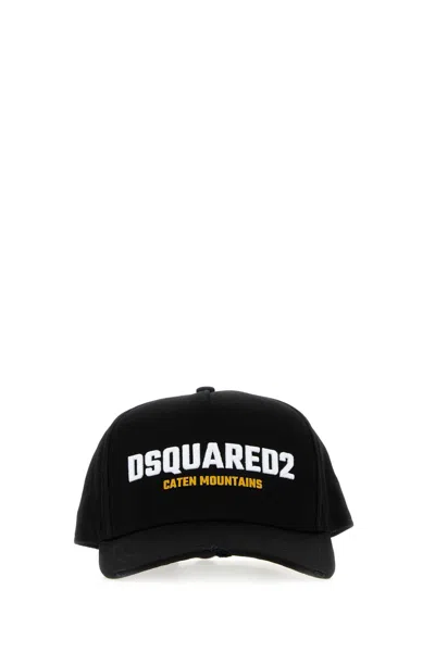Dsquared2 Dsquared Cotton Gabardine Baseball Cap In Black