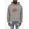Dsquared2 Cotton Hoodie With Embossed Logo In Gray