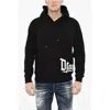 Dsquared2 Cotton Hoodie With Gothic Print Logo In Black