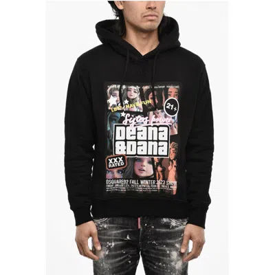 Dsquared2 Dsquared² Cotton Hoodie With Maxi Men's Print