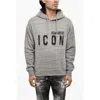 Dsquared2 Cotton Icon Hoodie In Gray