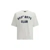 Dsquared2 Men White T-shirt With Logo Print On The Front In Cotton Man In Multi