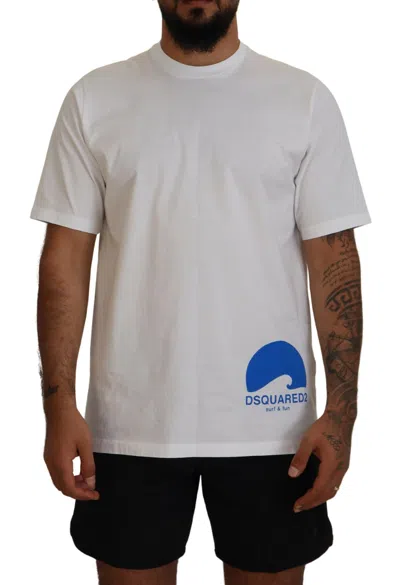 Pre-owned Dsquared2 Dsquared² Cotton Short Sleeves Crewneck Men's T-shirt () In White