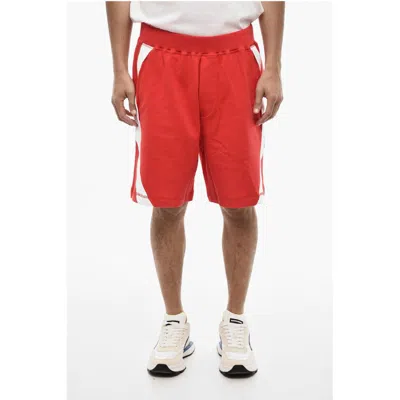 Dsquared2 Cotton Shorts With Contrasting Side Bands