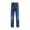 Dsquared2 Blue Cotton Slim Fit Jeans In Blue