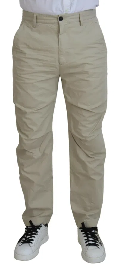 Pre-owned Dsquared2 Dsquared² Cotton Straight Fit Men Casual Men's Pants () In Beige