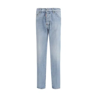 Dsquared2 Dsquared² Cotton Straight-leg Men's Jeans In Blue
