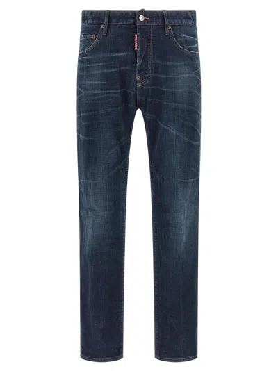 Dsquared2 Dsquared² Cotton Straight-leg Men's Jeans In Blue