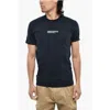 Dsquared2 Men Blue Crewneck T-shirt With Logo Lettering On The Front In Cotton Man