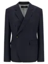 Dsquared2 Blue Solid Notched Lapel Blazer In Blue