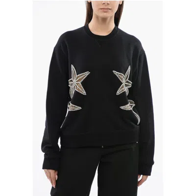 Dsquared2 Dsquared² Crew Neck Star Sweatshirt With See-through Inserts And Women's Rhine