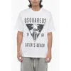 Dsquared2 Crewneck T-shirt With Iridescent Print