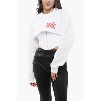 Dsquared2 Dsquared² Cropped Fit Rock Sweatshirt With Corset Women's Detail