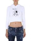 Dsquared2 Dsquared Cropped Sweatshirt In White