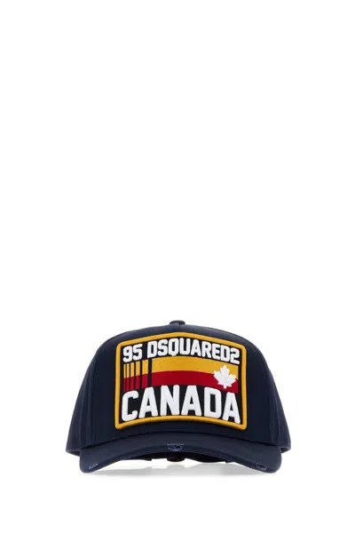 Dsquared2 Dsquared D2 Baseball Cap In Cotton Gabardine In Blue