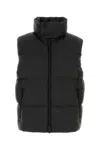Dsquared2 Nylon Sleeveless Down Jacket High Collar In Black