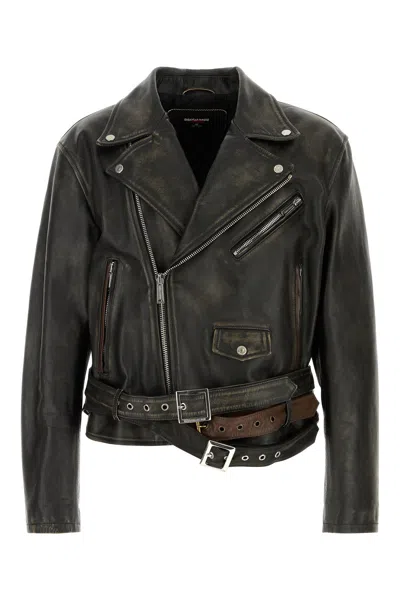 DSQUARED2 DSQUARED DARK BROWN LEATHER JACKET