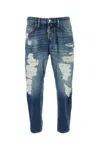 Dsquared2 Distressed Tapered Jeans In Blue