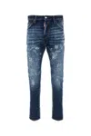 Dsquared2 'cool Guy' Blue Jeans With Logo Patch In Blue