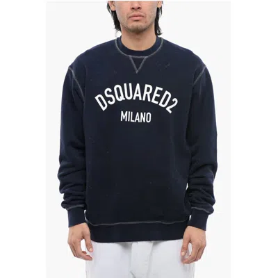 Dsquared2 Dsquared² Distressed Effect Cool Fit Brushed Cotton Crewneck Men's Sweater