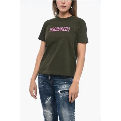 Dsquared2 Dsquared² Distressed T-shirt With Logo Women's Print