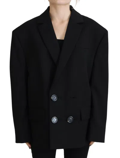 Pre-owned Dsquared2 Dsquared² Double Breasted Coat Blazer Women's Jacket () In Black