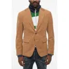 Dsquared2 Double Fabric Cordoroy Blazer In Brown