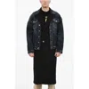 Dsquared2 Double Layer Double Breasted Coat In Blue