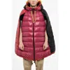 Dsquared2 Down Jacket Cape With Logo Print