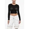 Dsquared2 Draped Cropped Top With Embellished Shells