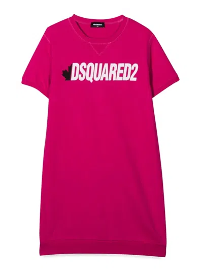 Dsquared2 Dsquared Chic Mini Dress For Girls In Pink