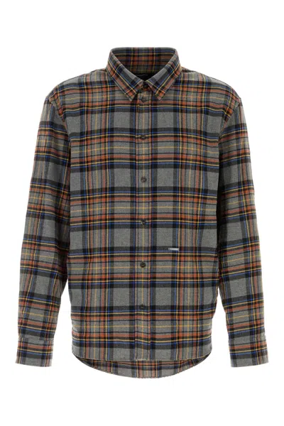Dsquared2 Dsquared Embroidered Checked Flannel Shirt In Multi