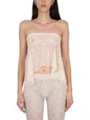 Dsquared2 Dsquared Embroidered Cropped Top In White