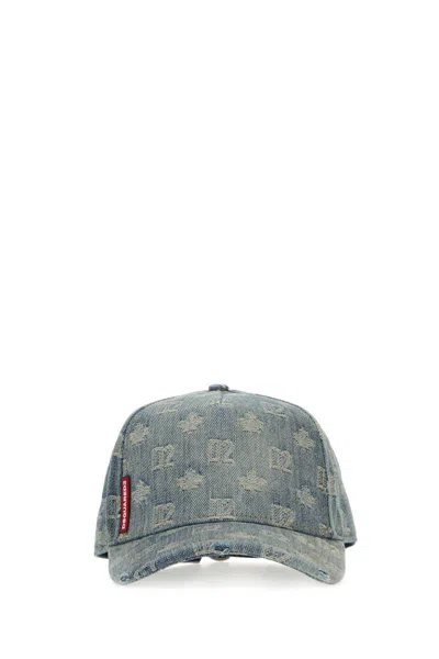 Dsquared2 Dsquared Embroidered Denim Baseball Cap In Blue