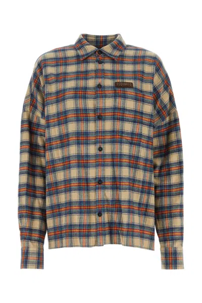 Dsquared2 Dsquared Embroidered Flannel Oversize Shirt In Multicolor