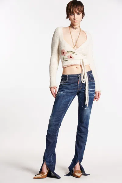 Dsquared2 Dsquared² Fibres Bootcut Women's Jeans In Blue