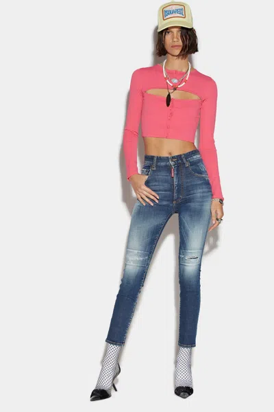 Dsquared2 Dsquared² Fibres Skinny Women's Jeans In Blue