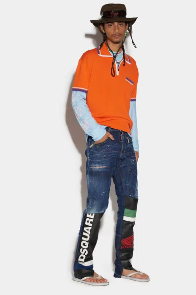 Dsquared2 Dsquared² Fibres Straight-leg Women's Jeans In Blue