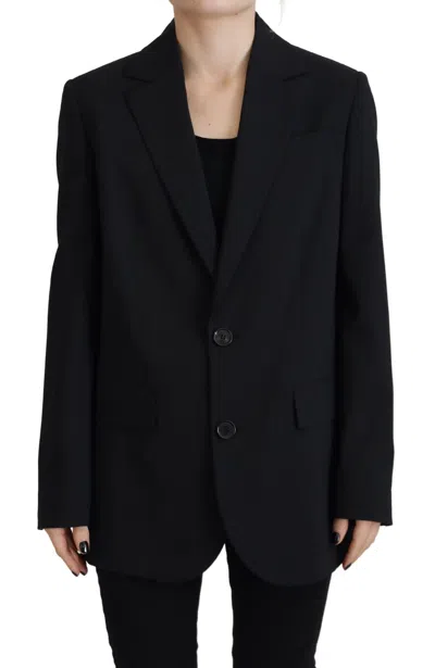 Pre-owned Dsquared2 Dsquared² Flower Single Breasted Coat Women's Blazer () In Black
